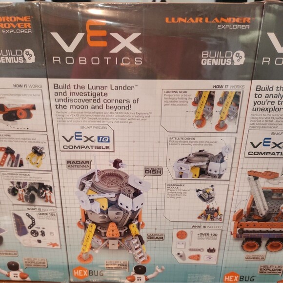 NEW HEXBUG VEX Robotics Construction Kit X3 Mobile Lab/Lunar Lander/Aerial Drone - Picture 7 of 8